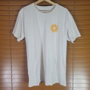 Mollusk Surf Shop California Cotton Cream T-Shirt with Orange Graphic